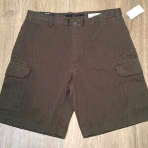 New Nautica Dark Olive Clipper Cargo Shorts 38W